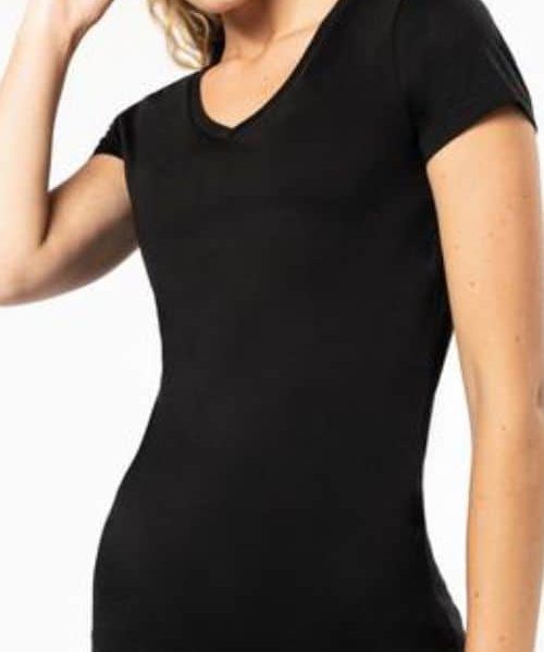 t-shirt femme col V