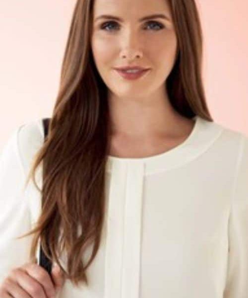 blouse manches longues en crêpe