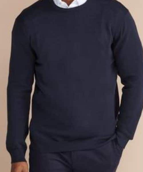 Pull col rond homme