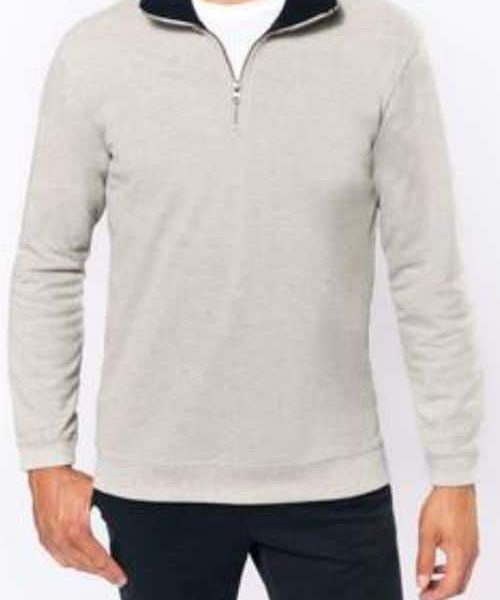 Sweat col zippé