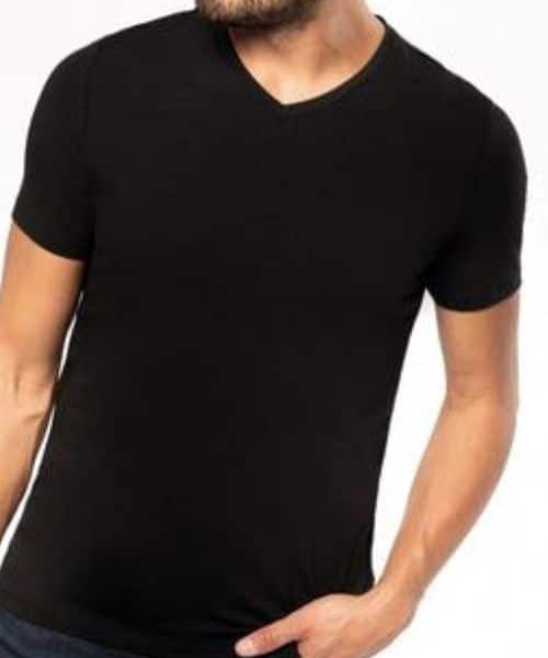 t-shirt homme encolure V