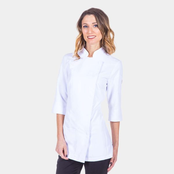 Veste de cuisine microfibre pour femme