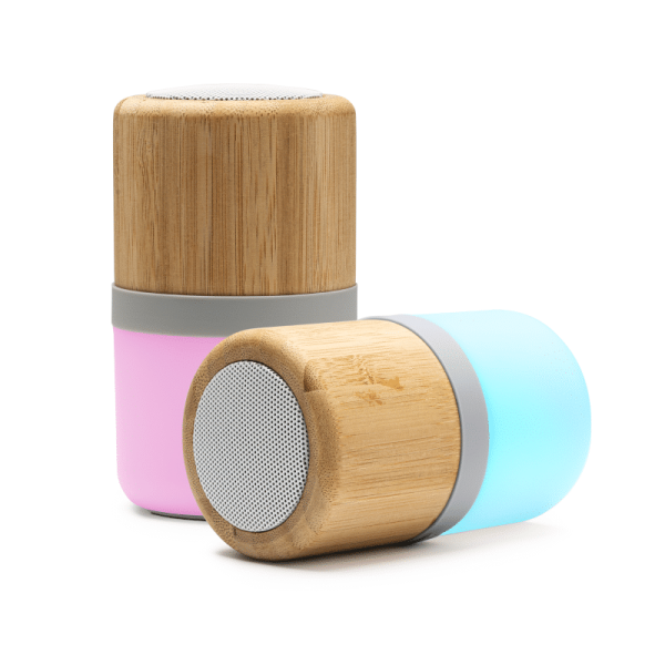 Haut-Parleur bambou LED