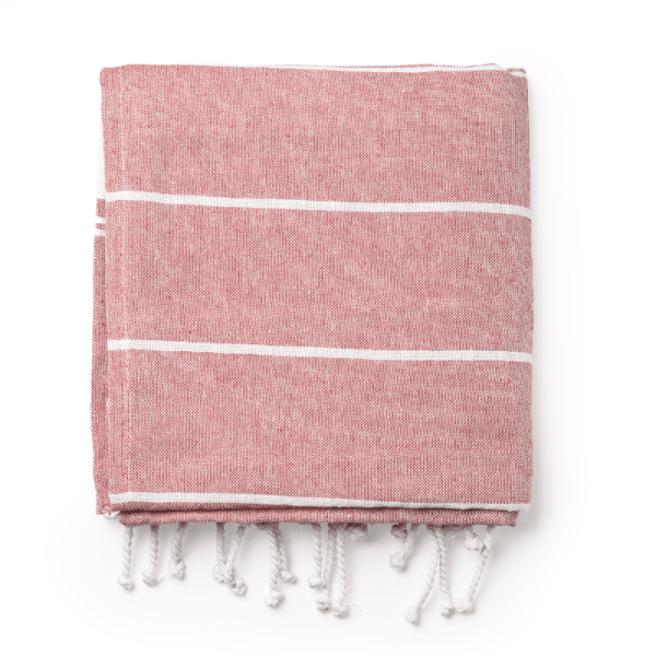 Serviette Paréo 100% coton - DENIA rouge